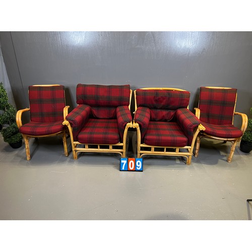 709 - 4 Bamboo chairs