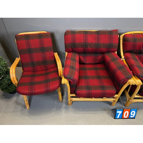 709 - 4 Bamboo chairs