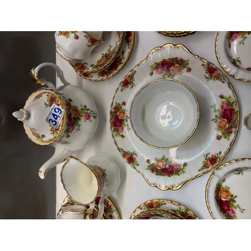 349 - Royal albert old country rose tea ware 31 pieces