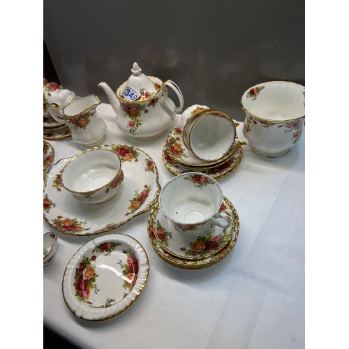 349 - Royal albert old country rose tea ware 31 pieces