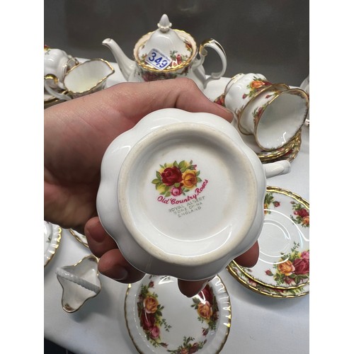 349 - Royal albert old country rose tea ware 31 pieces