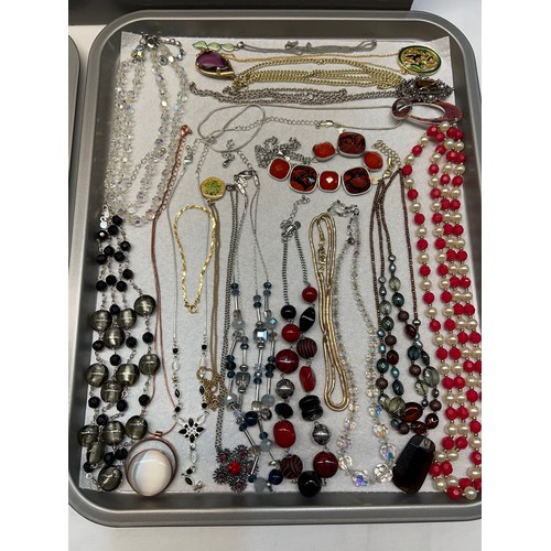 351 - 3 Trays costume jewellery