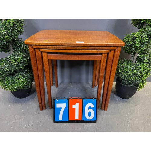 716 - Danish teak nest of tables