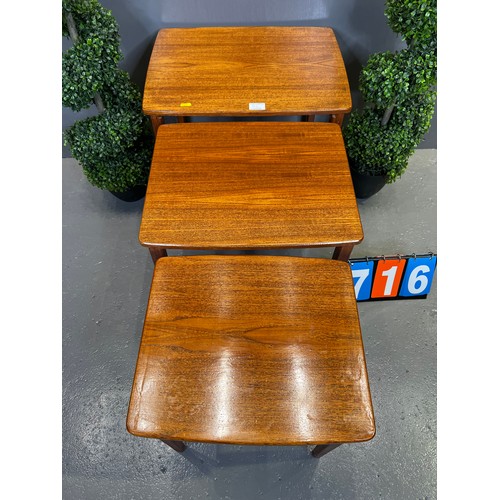 716 - Danish teak nest of tables