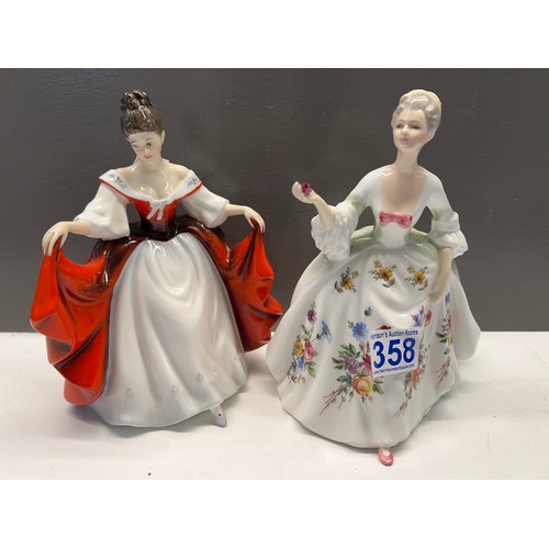 358 - 2 Royal Doulton figures 'Diana & Sara