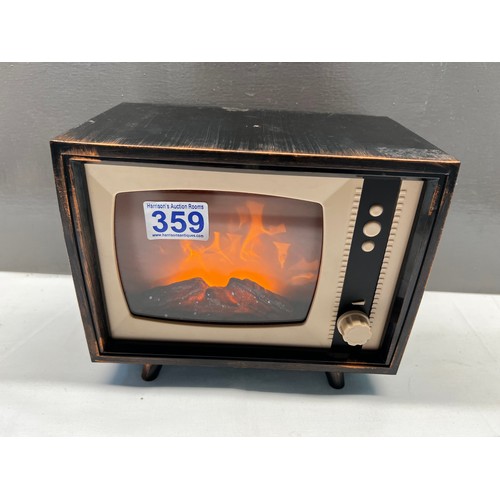 359 - Rare vintage light in shape tv working