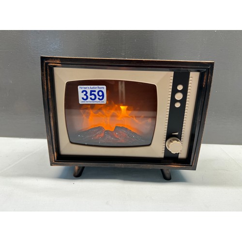 359 - Rare vintage light in shape tv working