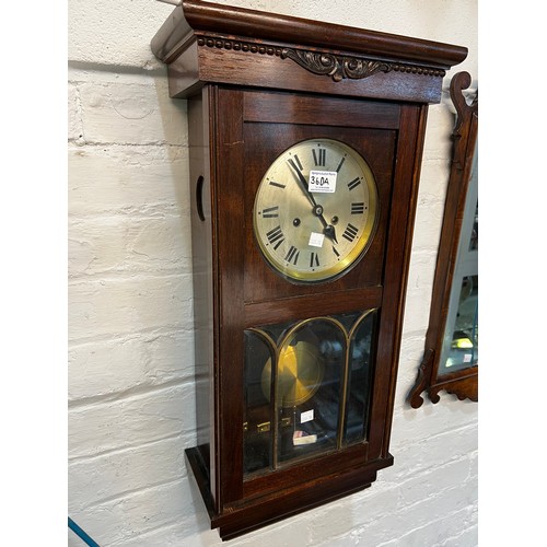 360a - Mahogany wall clock working