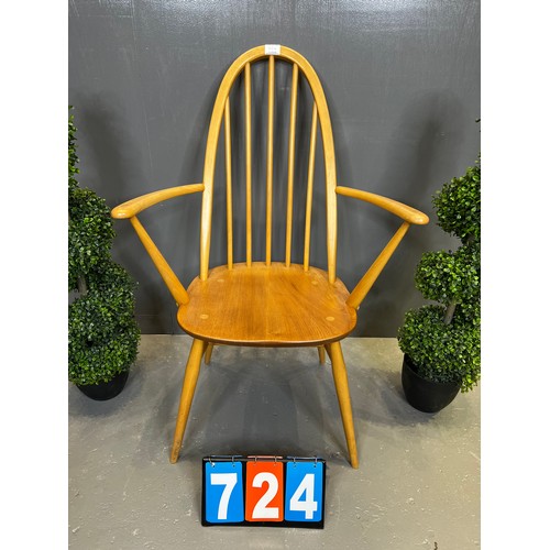 724 - Ercol blonde carver chair