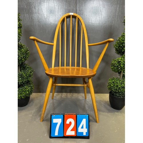 724 - Ercol blonde carver chair