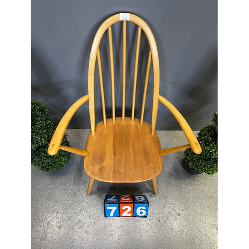 726 - Ercol blonde carver chair