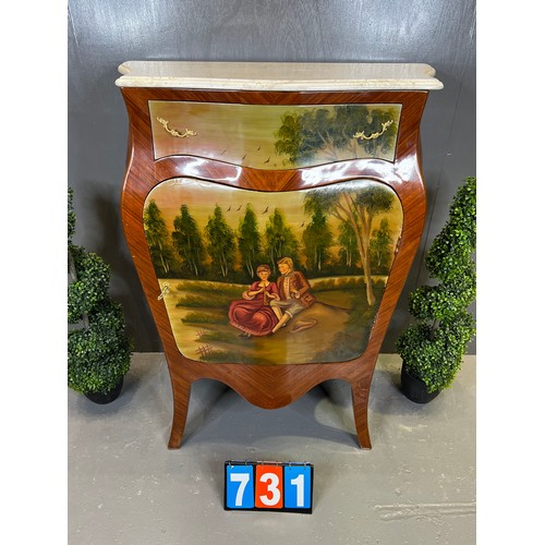 731 - French Vernis martin design pier cabinet