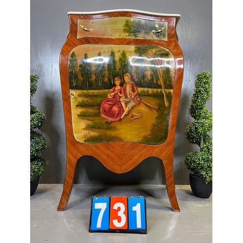 731 - French Vernis martin design pier cabinet