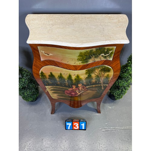 731 - French Vernis martin design pier cabinet