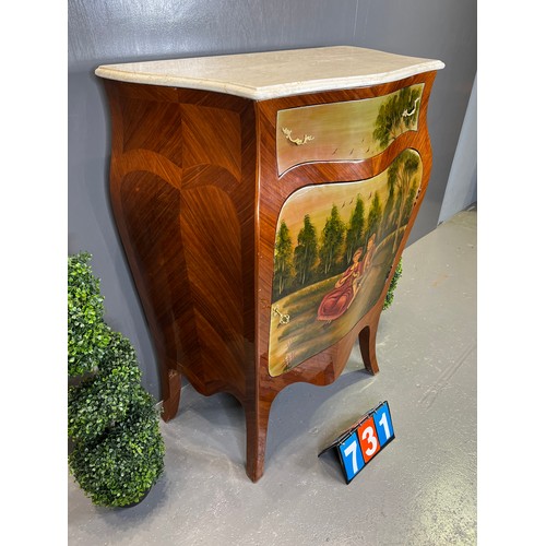 731 - French Vernis martin design pier cabinet