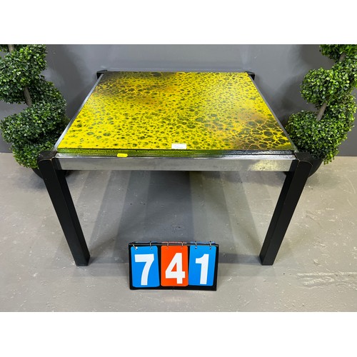 741 - Designer chrome coffee table