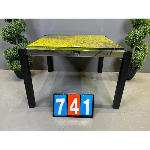 741 - Designer chrome coffee table