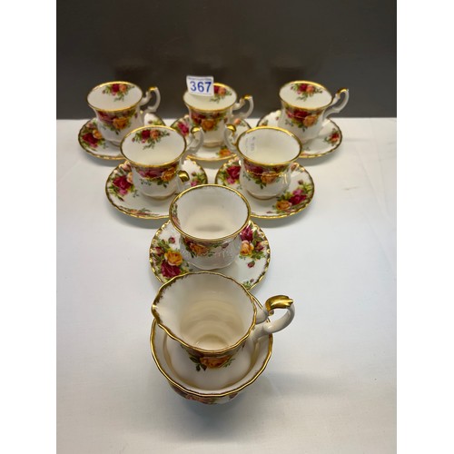 367 - Roya albert old country rose coffee set