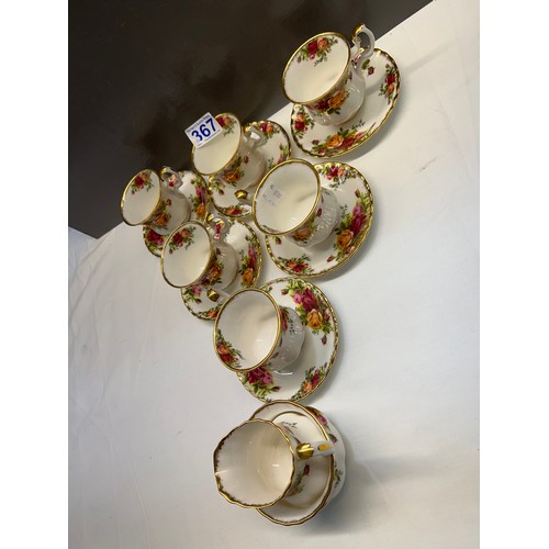 367 - Roya albert old country rose coffee set