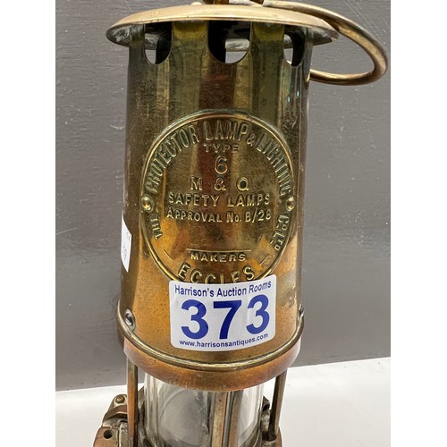 373 - Brass miners lamp