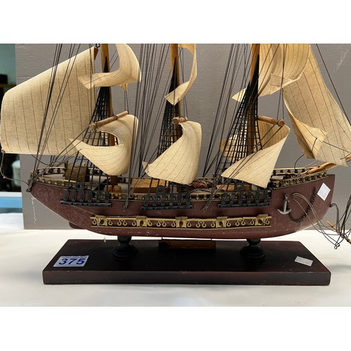 375 - Wooden galleon ship