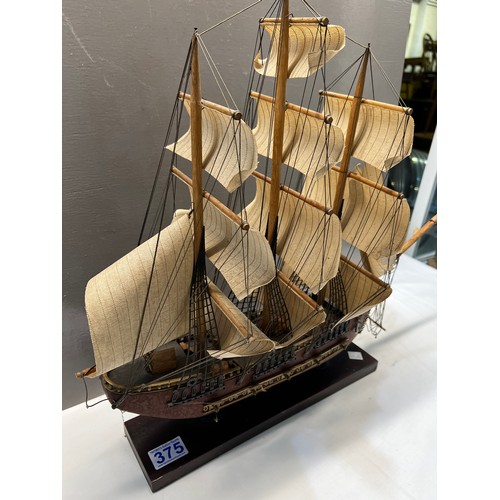 375 - Wooden galleon ship