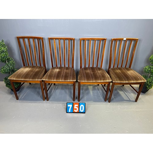 750 - Set of 4 teak chairs McIntosh