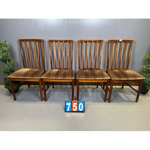 750 - Set of 4 teak chairs McIntosh