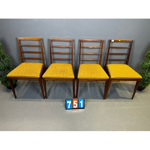 751 - Set of 4 McIntosh teak chair