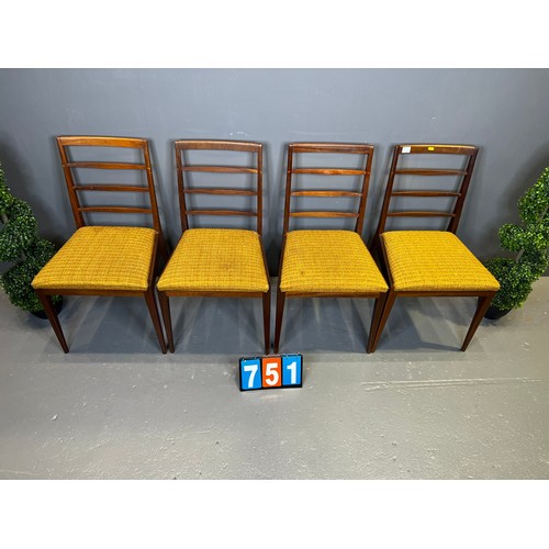 751 - Set of 4 McIntosh teak chair