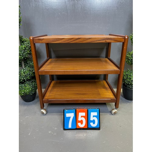 755 - Teak trolley mid century