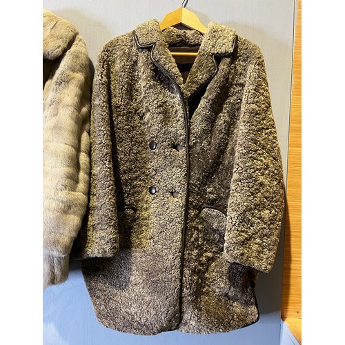 391 - Russian squirrel coat+ silver coloured fur coat