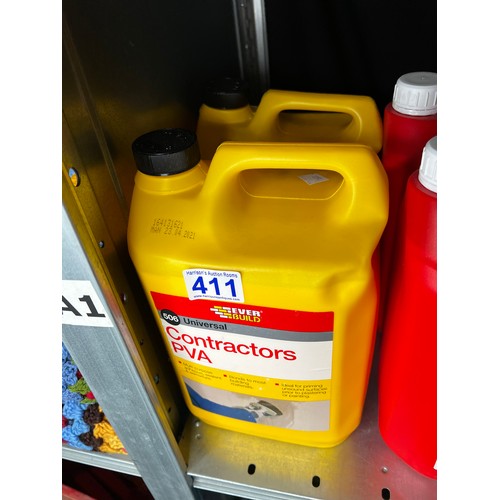 411 - 2x 5 litre contractors PVA