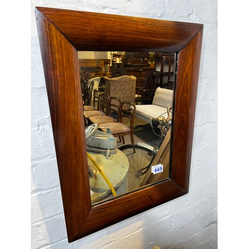 445 - Mahogany framed mirror