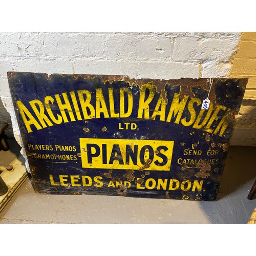 449 - Old enamel sign