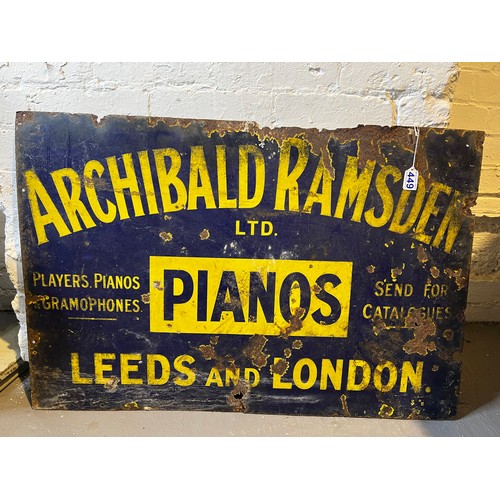 449 - Old enamel sign