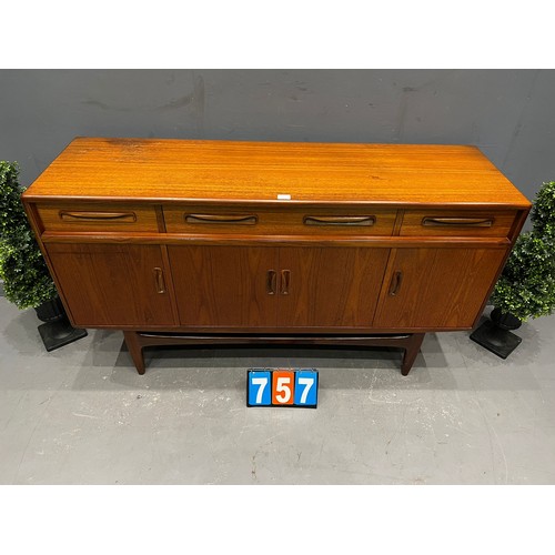 757 - G-plan teak sideboard (A/F top patchy)