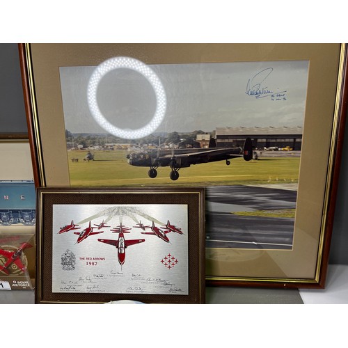 1 - Royal air force corgi boxed showcase collection + ltd print + plate + train pictures etc