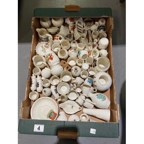 4 - Box of crested ware large quantity