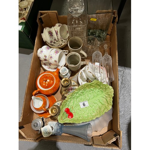 6 - Box of collectables, Carlton ware etc