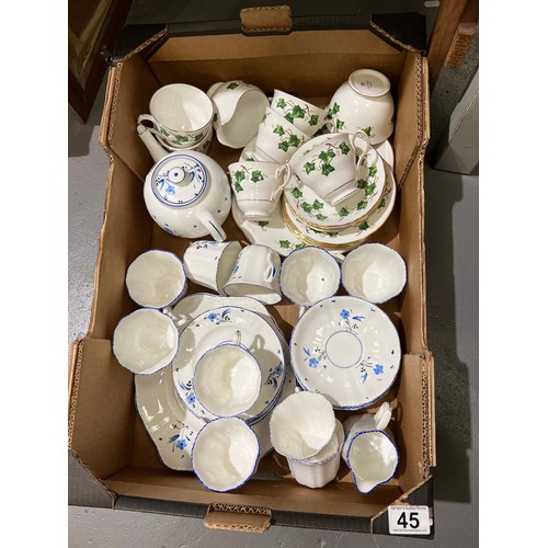 45 - Victorian china tea set + tea set