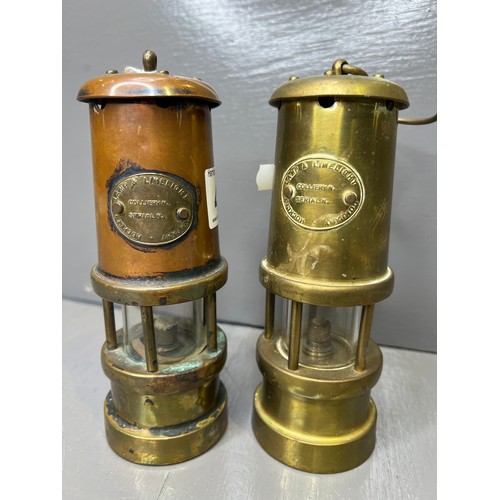 49 - 2 Brass miners lamps