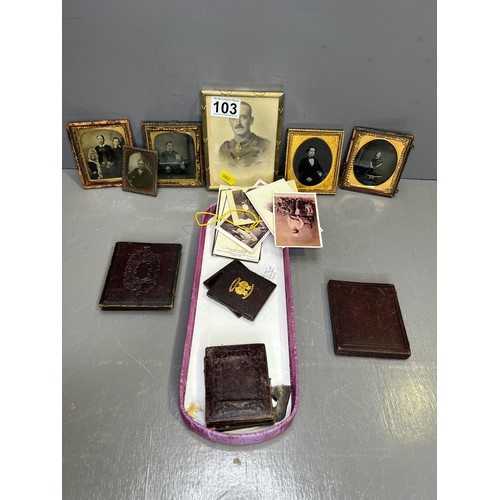 103 - Quantity of Victorian & late Miniature photos