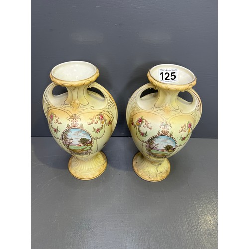 125 - Pair of Victorian Burslem vases