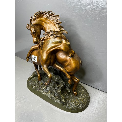 145 - Quality Early 20th Century  Heavy Bronze Horse Figure Tail Missing