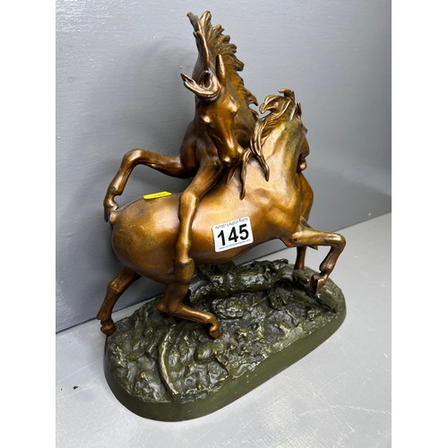 145 - Quality Early 20th Century  Heavy Bronze Horse Figure Tail Missing