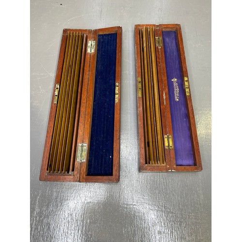 158 - Early Vintage Measuring Rulers in good cases