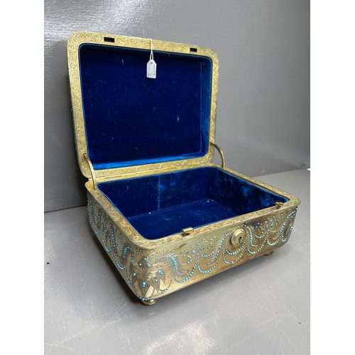 173 - (Super Quality ) Rare Continental Jewellery Casket set with Turquoise A/F