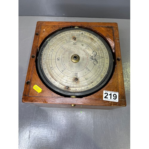 219 - Early 20th century nautical ship compass