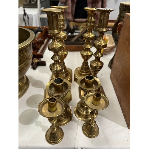 240 - Quality Brass Candlesticks